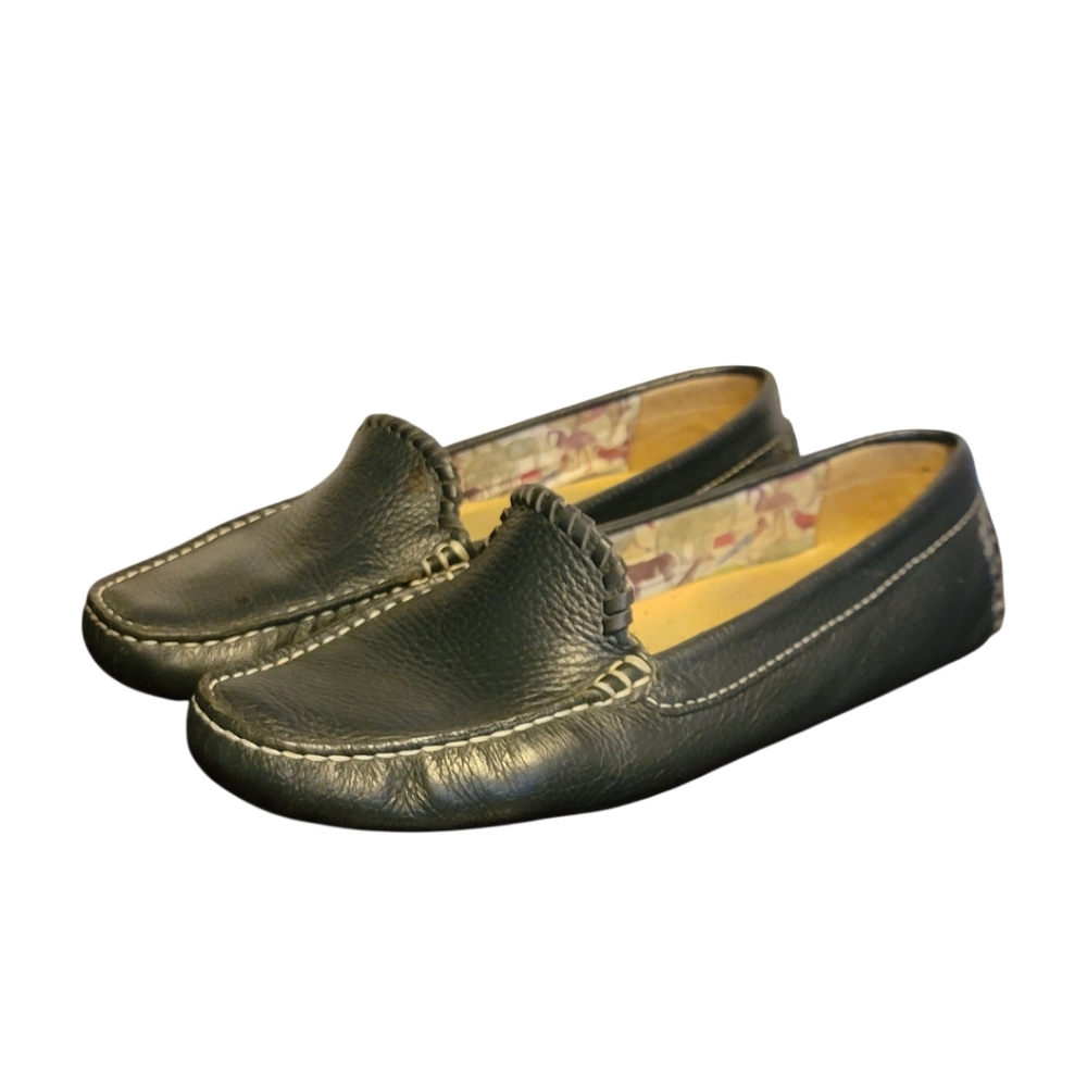 Jack Rogers Taylor Navy Blue Leather Loafers Driving Mocassins Size 9.5B - Picture 2 of 9